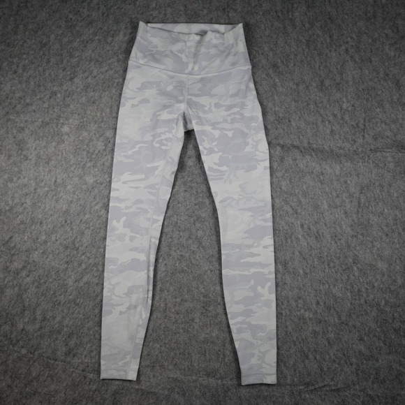 lululemon athletica Pants - Lululemon Leggings Womens 6 Gray Camo Wunder Under High Rise Tight 28" Luxtreme